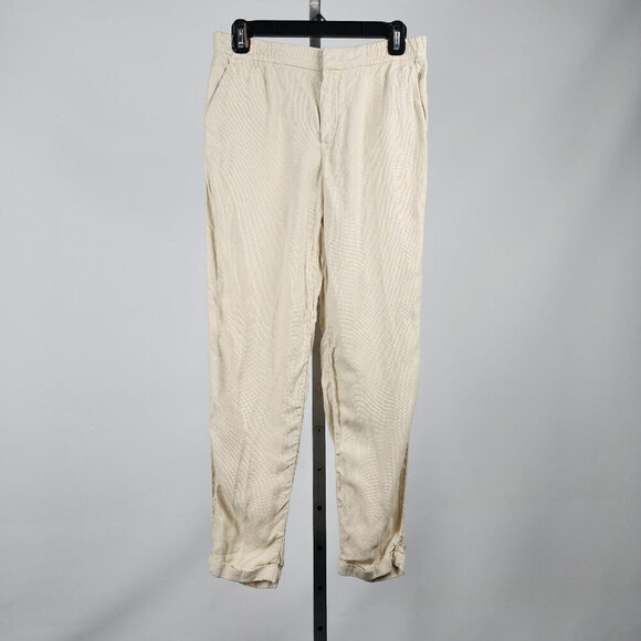 Massimo Dutti Beige Herringbone Knit Pants Size 6 - Picture 1 of 9